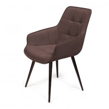 Стул Capri поворотный 90 градусов, функция возврата, антишум бархат антрацит 14/ опора конус