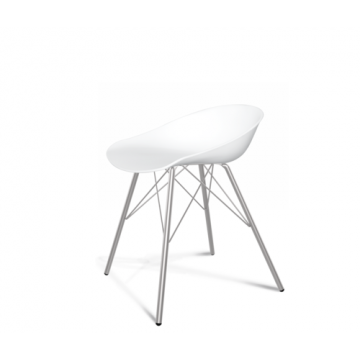 Стул SHT-ST19/S37 Белый/хром лак