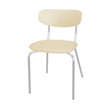 Стул SHT-S85М-2 Бежевый/бежевый/хром лак