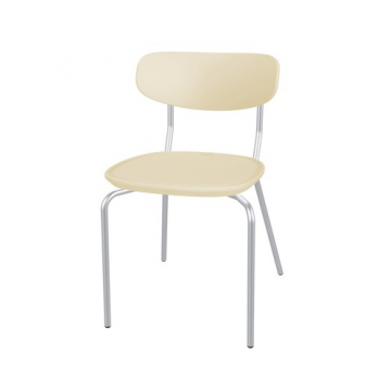 Стул SHT-S85М-2 Бежевый/бежевый/хром лак