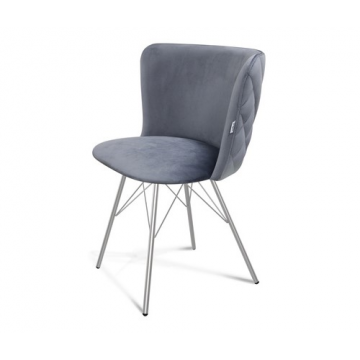 Стул SHT-ST36-3/S37 Нейтральный серый/хром лак