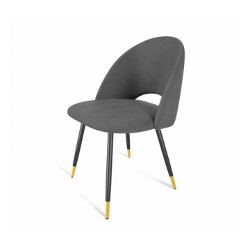 Стул SHT-ST34/S95-1 Платиново-серый/черный муар/золото