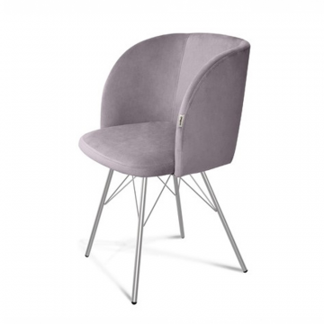 Стул SHT-ST33/S37 Сиреневая орхидея/хром лак