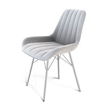 Стул SHT-ST37/S64 Серое облако/хром лак