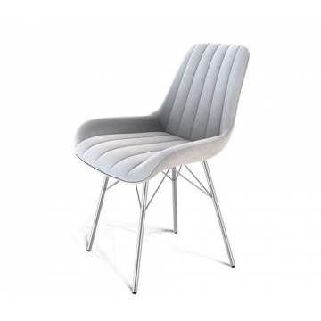 Стул SHT-ST37/S64 Серое облако/хром лак