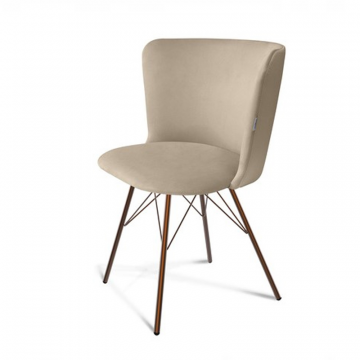 Стул SHT-ST36/S37 Ванильный крем/медный металлик