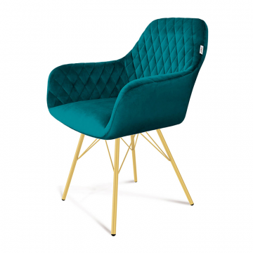 Стул SHT-ST38/S37 бирюзовый на металлокаркасе