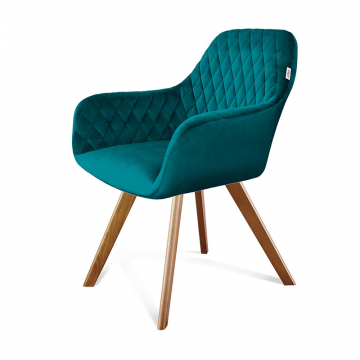 Стул SHT-ST38/S39 бирюзовый на деревянном каркасе