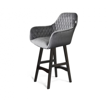 Стул полубарный SHT-ST38/S65-1 Угольно-серый/венге