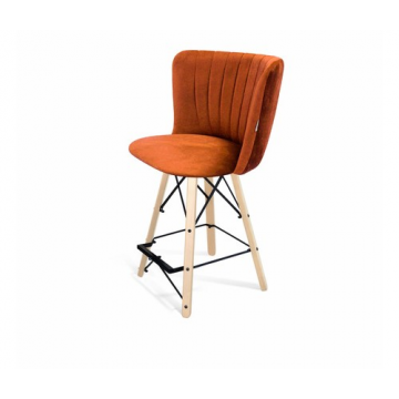 Стул полубарный SHT-ST36-1/S80-1 Песчаная буря/прозрачный лак/черный муар