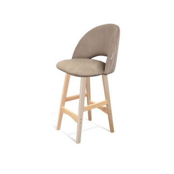 Стул полубарный SHT-ST34-1/S65-1 Латте/прозрачный лак