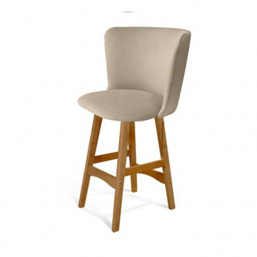 Стул полубарный SHT-ST36/S65-1 Ванильный крем/светлый орех