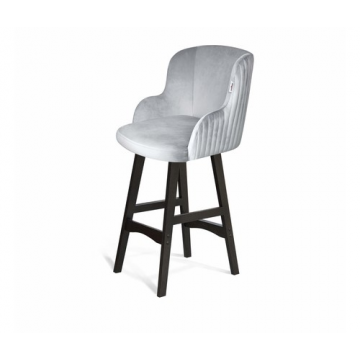 Стул полубарный SHT-ST39-1/S65-1 Серое облако/венге