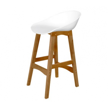 Стул полубарный SHT-ST19/S65-1 Белый/светлый орех