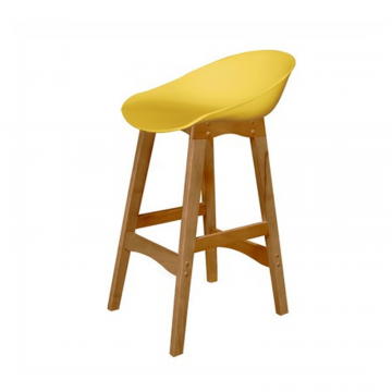 Стул полубарный SHT-ST19/S65-1 Желтый/светлый орех