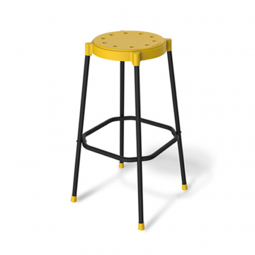 Стул барный SHT-S48 Желтый/черный муар