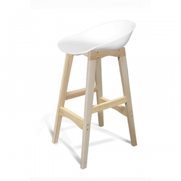 Стул барный SHT-ST19/S65 Белый/прозрачный лак