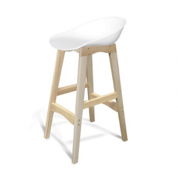 Стул барный SHT-ST19/S65 Белый/прозрачный лак