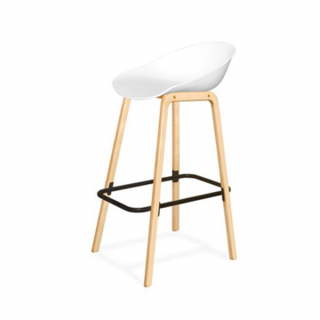 Стул барный SHT-ST19/S94 Белый/прозрачный лак