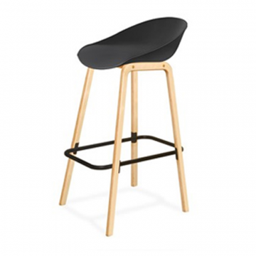 Стул барный SHT-ST19/S94 Черный/прозрачный лак