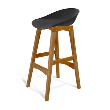 Стул барный SHT-ST19/S65 Черный/светлый орех