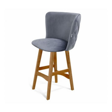 Стул барный SHT-ST36-3/S65 Нейтральный серый/светлый орех