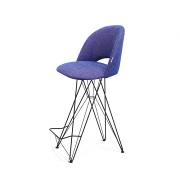 Стул барный SHT-ST34/S66 Синий мираж/черный муар