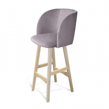 Стул барный SHT-ST33/S65 Сиреневая орхидея/прозрачный лак