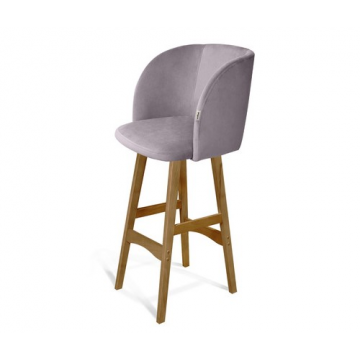 Стул барный SHT-ST33/S65 Сиреневая орхидея/светлый орех