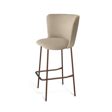 Стул барный SHT-ST36/S29 Ванильный крем/медный металлик