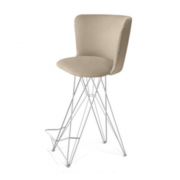 Стул барный SHT-ST36/S66 Ванильный крем/хром лак