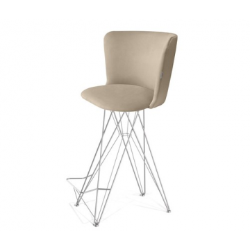 Стул барный SHT-ST36/S66 Ванильный крем/хром лак