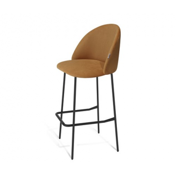 Стул барный SHT-ST35/S29 Горчичный/черный муар