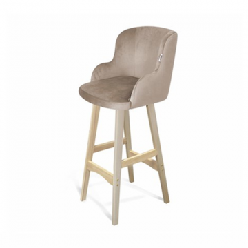 Стул барный SHT-ST39/S65 Латте/прозрачный лак