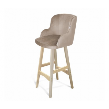Стул барный SHT-ST39/S65 Латте/прозрачный лак