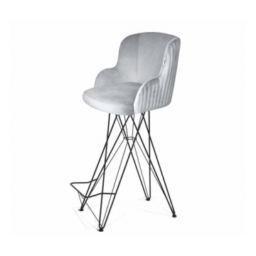 Стул барный SHT-ST39-1/S66 Серое облако/черный муар