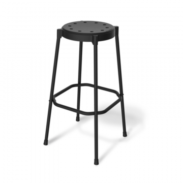 Стул барный SHT-S48 Черный/черный муар