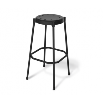 Стул барный SHT-S48 Черный/черный муар