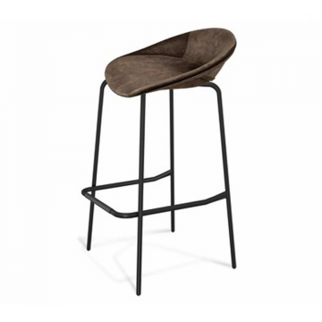 Стул барный SHT-ST19-SF1/S29 Коричневый трюфель/черный муар