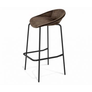 Стул барный SHT-ST19-SF1/S29 Коричневый трюфель/черный муар