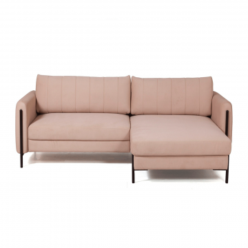 Barcelona диван-кровать с шезлонгом, велюр бежевый