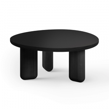 Стол журнальный Crooked черного цвета низкий