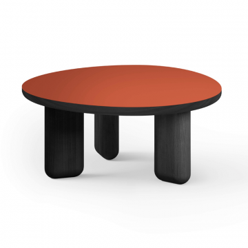 Стол журнальный Crooked цвета грейпфрут низкий