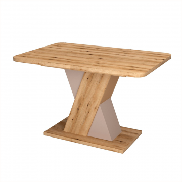 Стол раскладной Bruno (120+40) дуб эвок прибрежный/глиняный серый