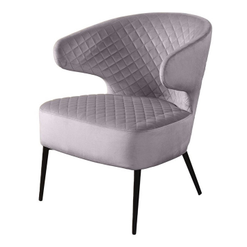 Кресло Richard ромб, бархат светло-серый 26