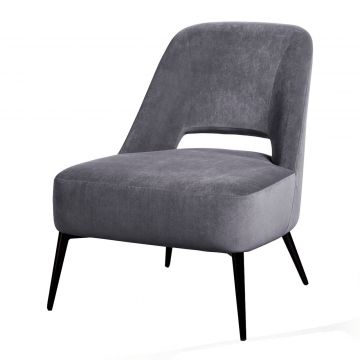 Кресло Dante, бархат серый 27