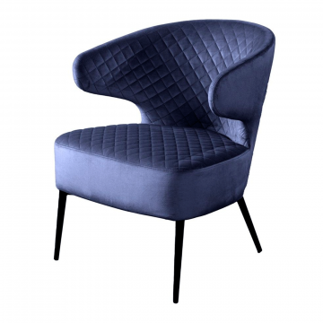 Кресло Richard ромб, бархат синий 81