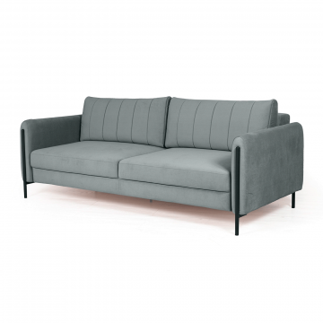 Barcelona диван-кровать трехместный прямой, велюр серый