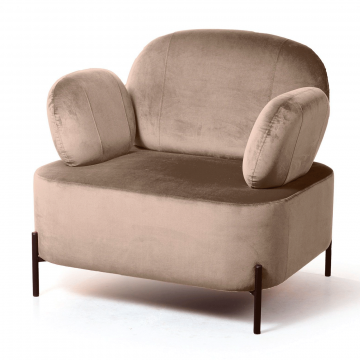 Кресло Dandy, бархат пепельно-бежевый 25