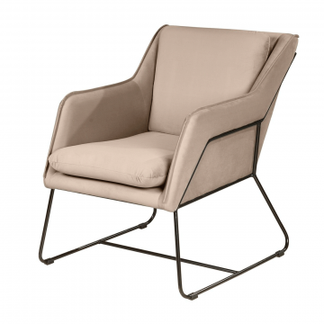 Кресло Alex, бархат бежевый 5